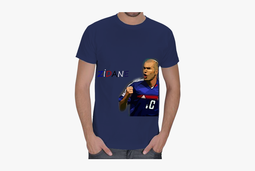 Zinedine Zidane Tişörtü Erkek Tişört Efsane Futbolcuyu - T-shirt, HD Png Download