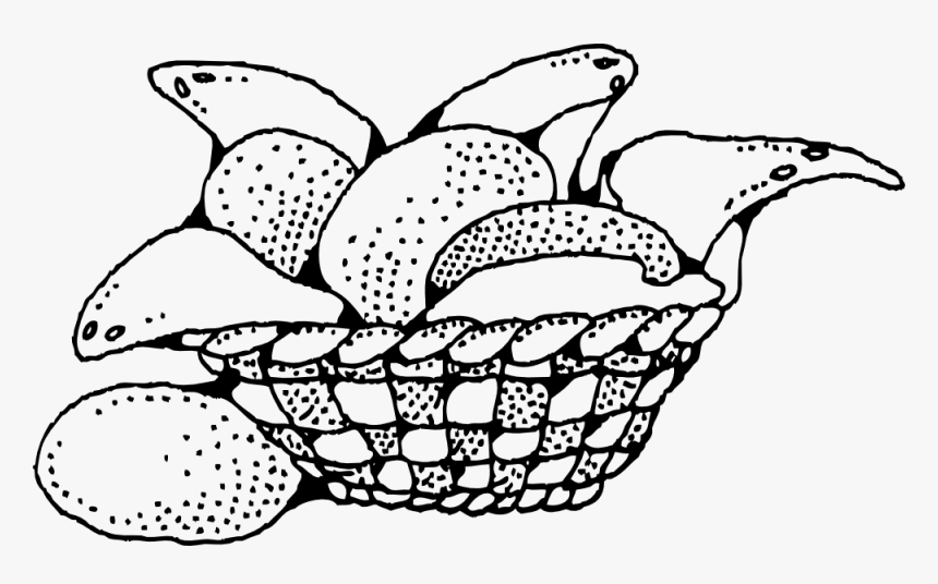 Bread Basket Black And White, HD Png Download