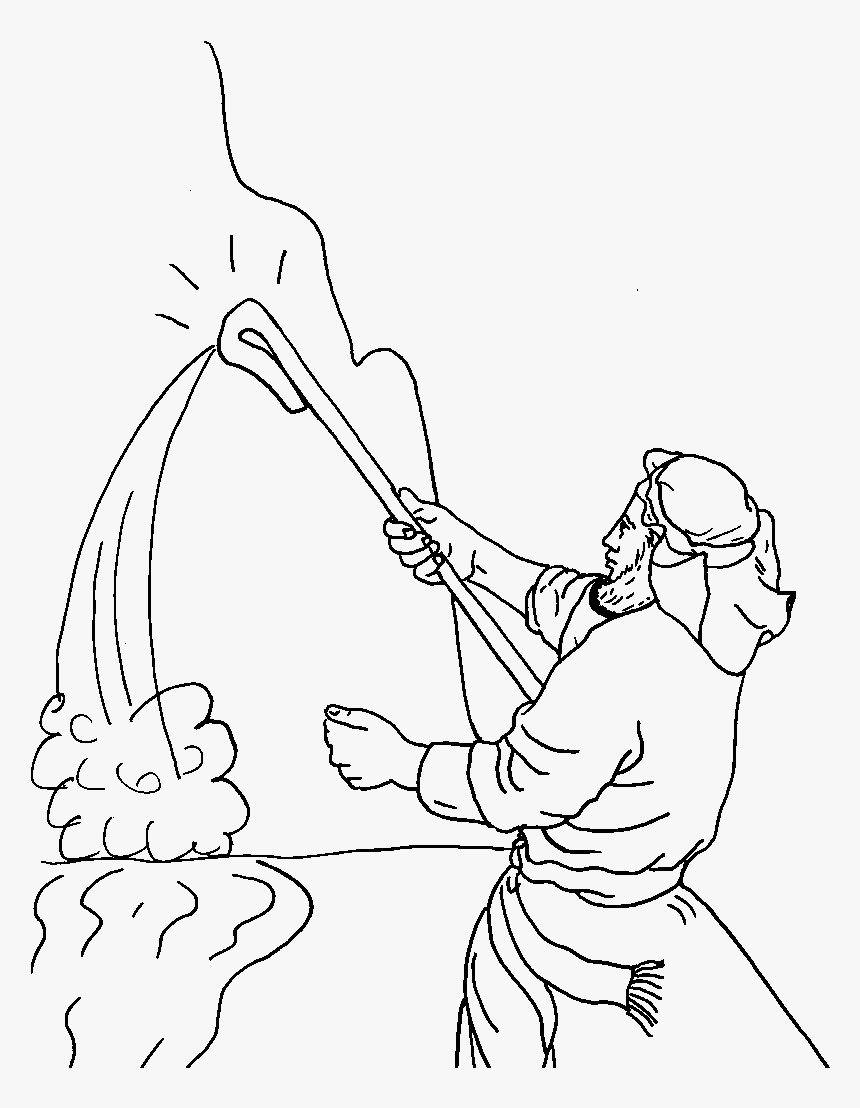 Moses Disobeys God Coloring Sheet, HD Png Download , Transparent Png Image  - PNGitem, image size:860x1108