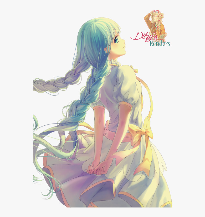 Anime Blue Hair Girl Png, Transparent Png