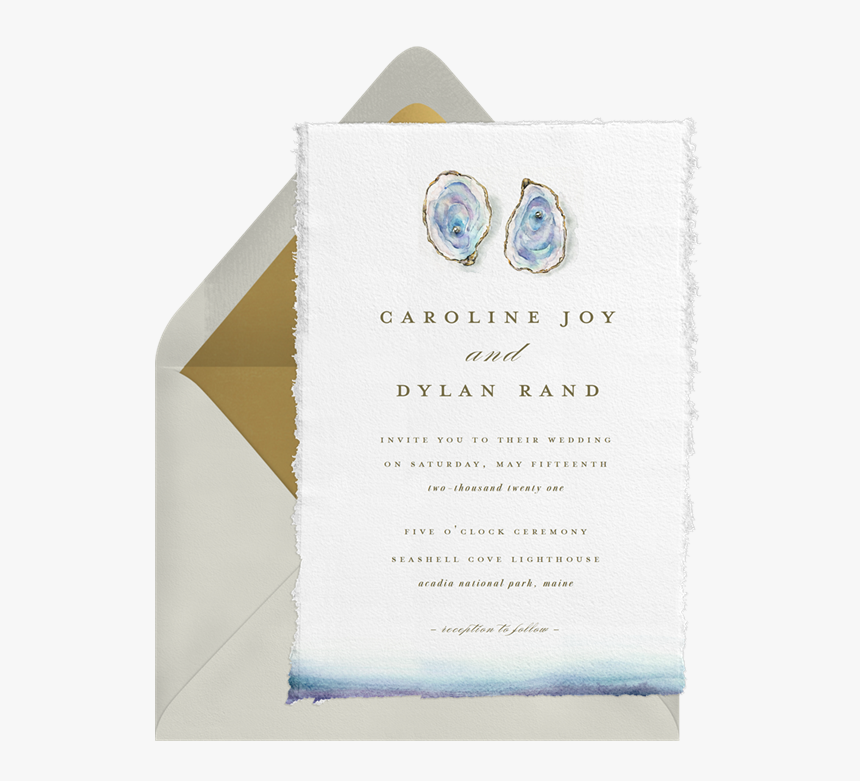Beach Wedding Invitations - Minimalist Beach Wedding Invitations, HD Png Download