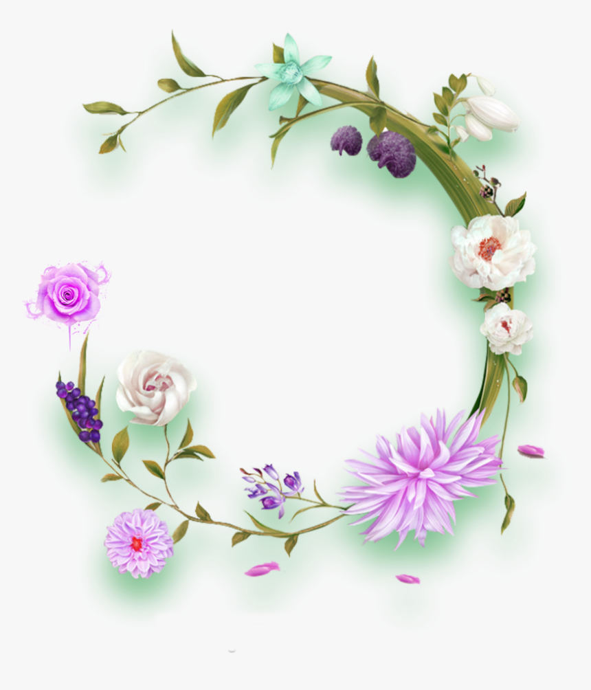 #flower #circle #flowers #freetoedit - Anel De Flores Png, Transparent Png