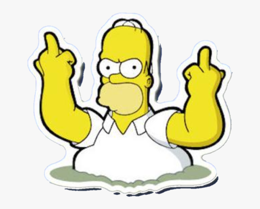 #homer #simpsons - Homer Simpson Fuck You, HD Png Download