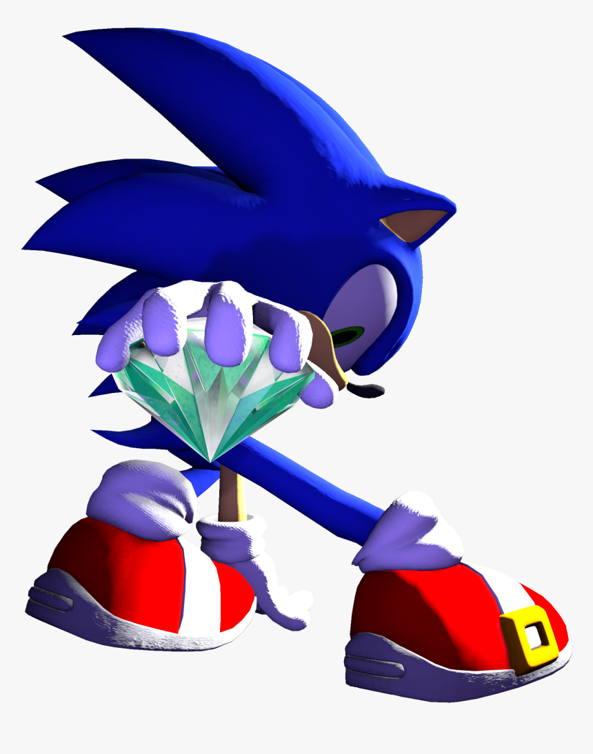 Sonic The Hedgehog With Emerald, HD Png Download