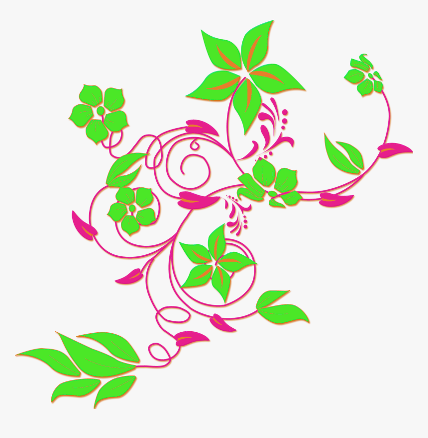 Flower 76 - Flower Border Design, HD Png Download