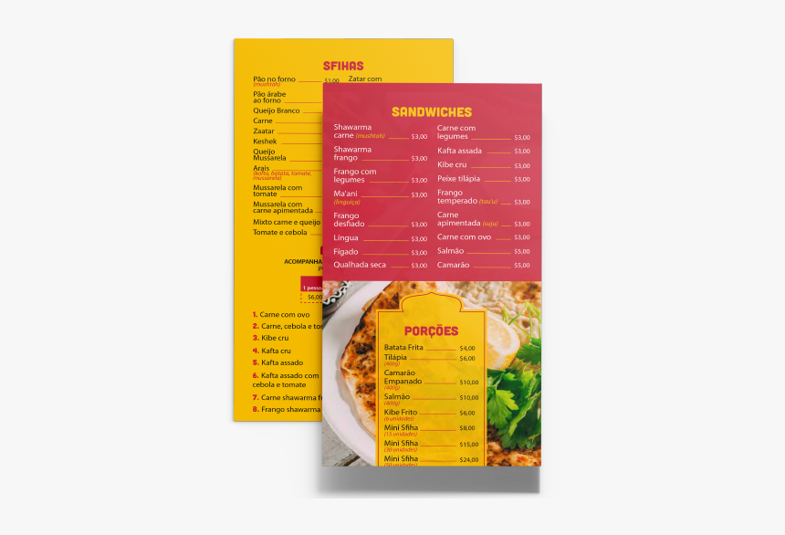 Modelo De Cardápio Para Shawarma, HD Png Download