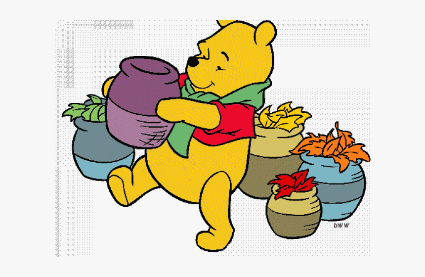 Winnie The Pooh Clipart Old Fashioned - Winnie The Pooh Fall Clip Art, HD Png Download