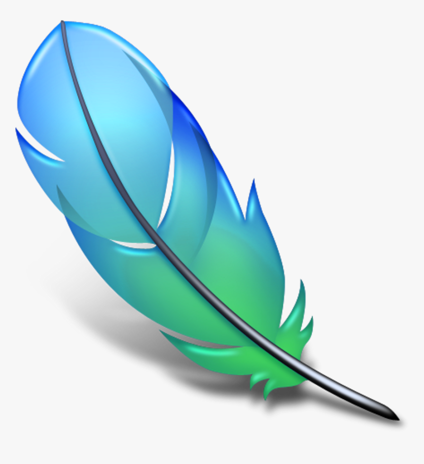 #blueandgreen #feather #boho #bohofeathers #featherstickers - Adobe Photoshop Cs2 Icon, HD Png Download