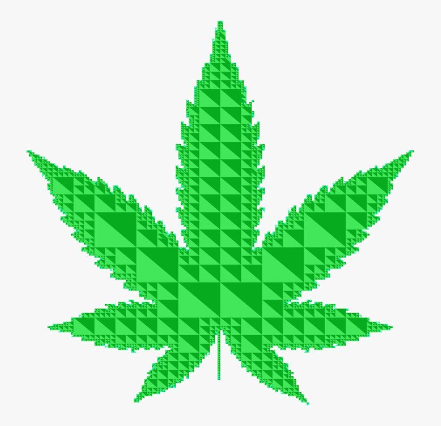 Plant,leaf,hemp Family - Silhouette Weed Leaf Png, Transparent Png