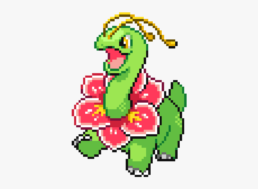 Pokemon Pixel Art Meganium, HD Png Download