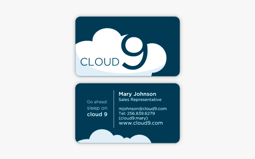 Full 2 Cloud 9 Cards - Cloud 9 Business Cards, HD Png Download