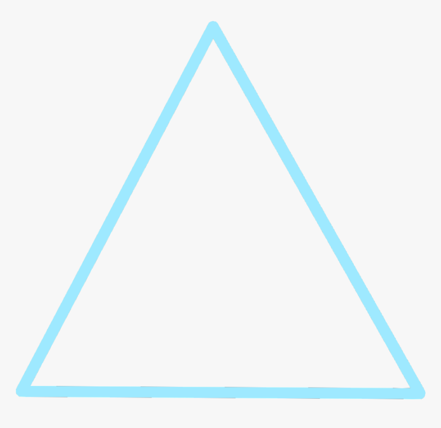 #freetoedit #neon #triangle #blue #glow #frame #border - Triangle, HD Png Download