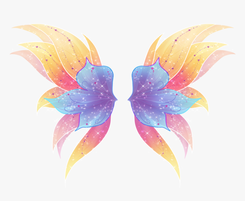 #wings #colorful #lighting #blingbling #glitter #angel - Stella Mythix Wings, HD Png Download