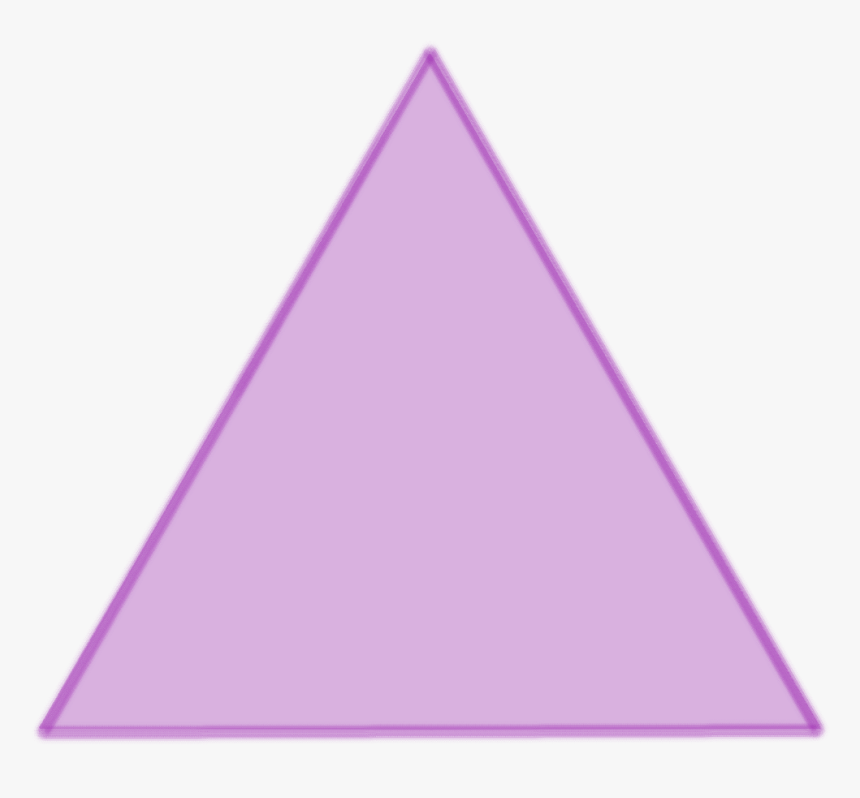 #triangle #purple #freetoedit #geometric #trigon #frame - Triangle, HD Png Download