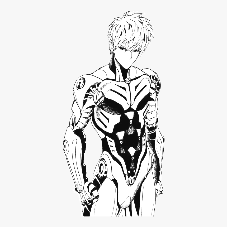 One Punch Man Colouring, HD Png Download