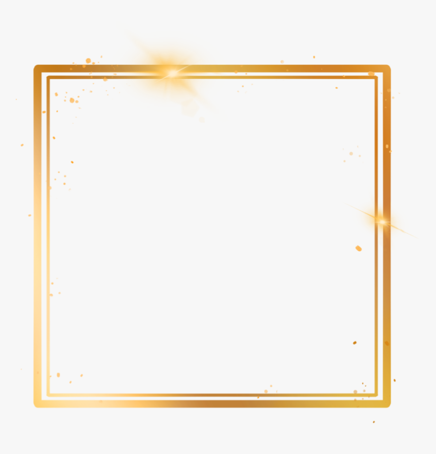 #square #golden #border #neon #geometric #frame #overlay - Paper Product, HD Png Download
