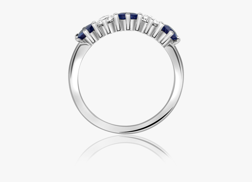 22440 Sapphire Diamond 5 Stone Eternity Ring - Engagement Ring, HD Png Download