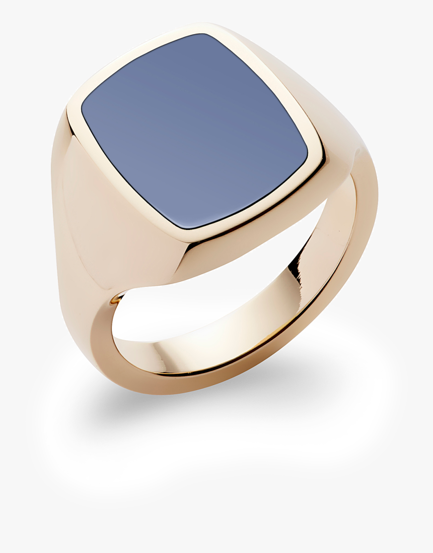 Stone Set Cushion Signet Ring - Gold Tigers Eye Mens Ring, HD Png Download