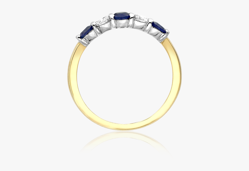 21570 Sapphire Diamond 5 Stone Eternity Ring - Engagement Ring, HD Png Download