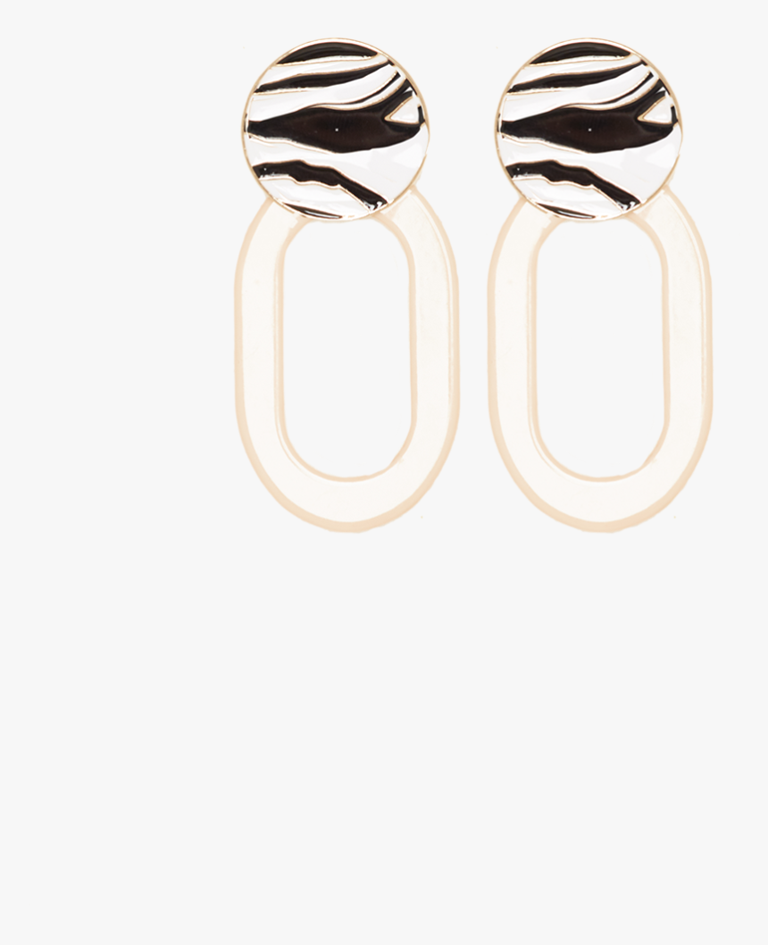 Zebra Resin Hoop Earrings In Colour Meteorite - Earrings, HD Png Download