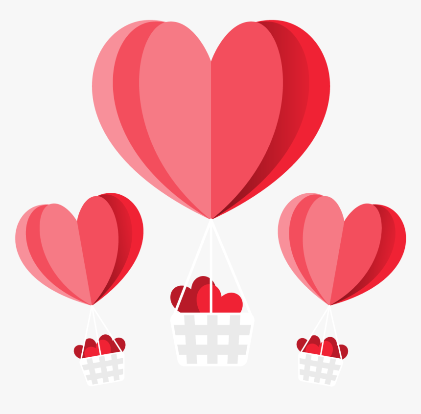 Valentine Hot Air Balloon, HD Png Download