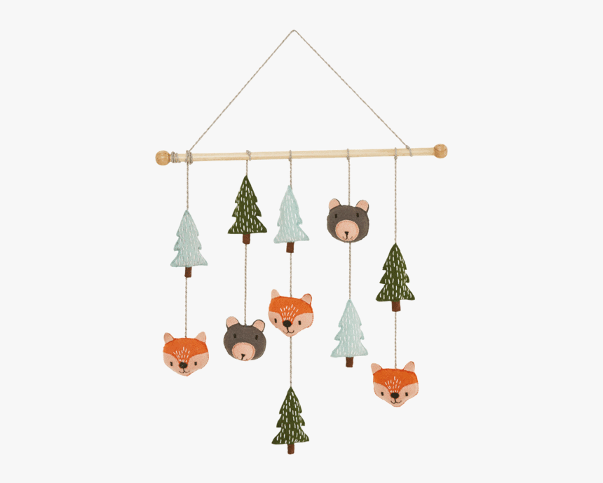 Felt Wall Hanging, Woodland Animals - Christmas Tree, HD Png Download