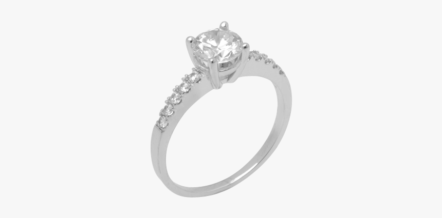 14k White Gold Diamond Ring D2140 
 Class Lazyload - Engagement Ring, HD Png Download