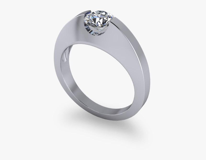 267-suspension Set Diamond Ring - Engagement Ring, HD Png Download