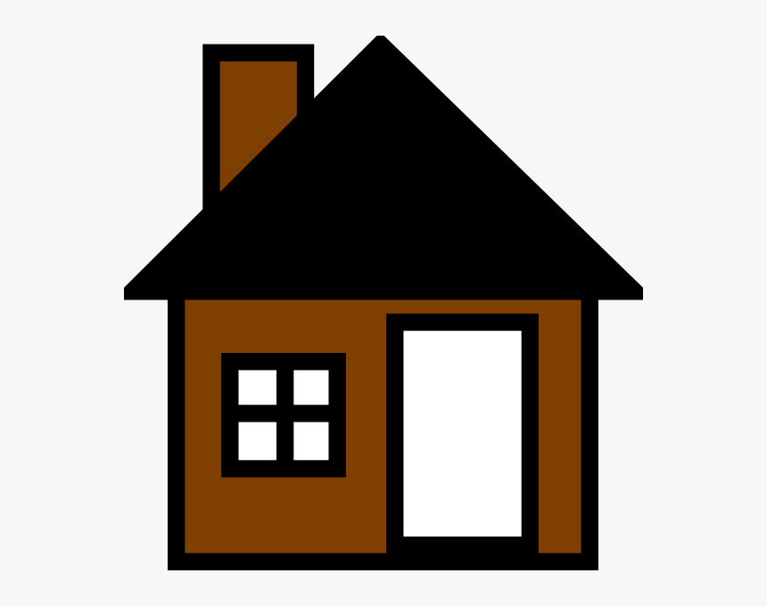 Vector House Clipart Image Transparent Brown House - Brown House Clipart, HD Png Download