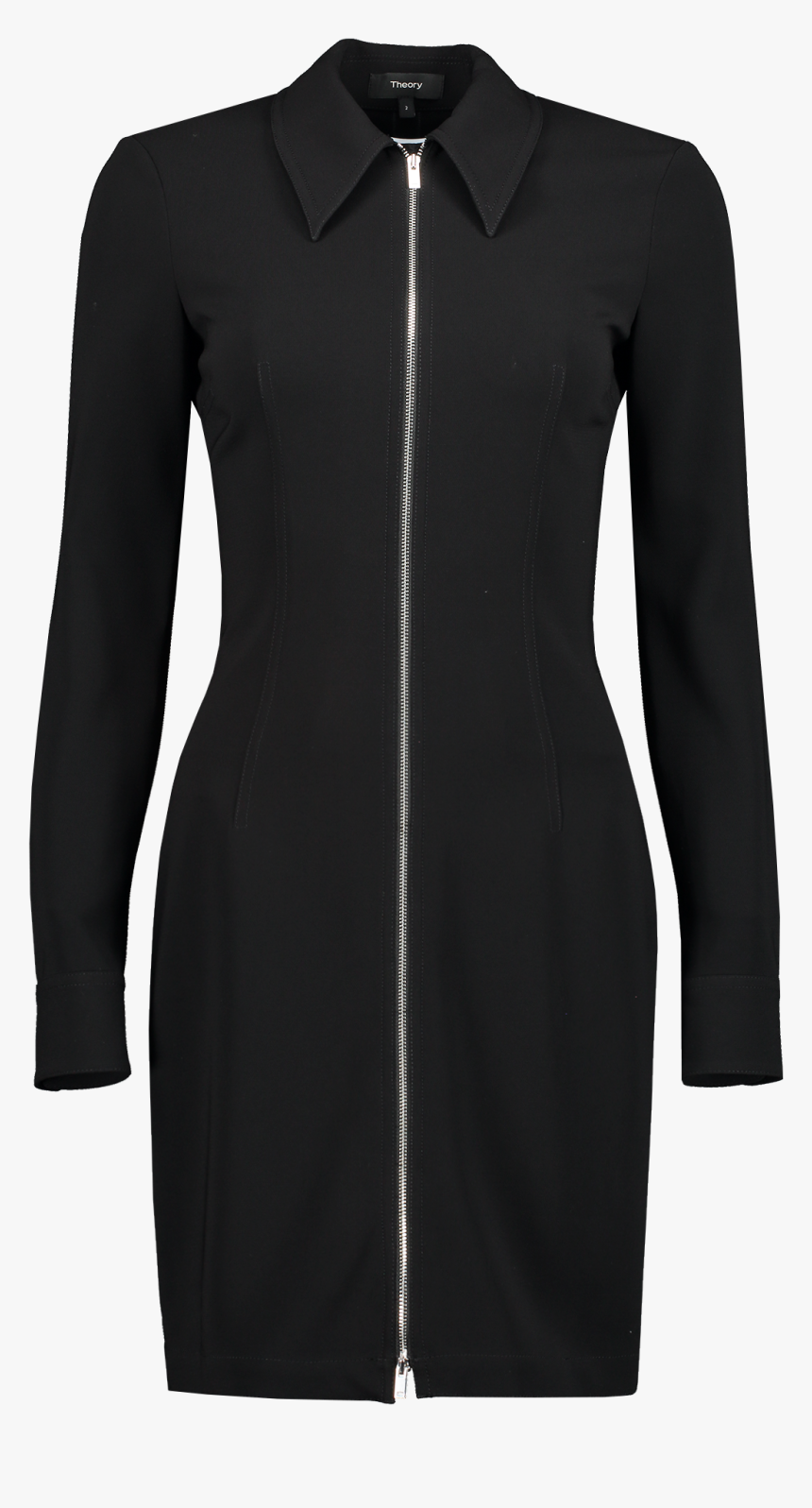 Front Image Of Theory Women S Zip Shirt Dress - Hugo Boss Alpaca Coat, HD Png Download