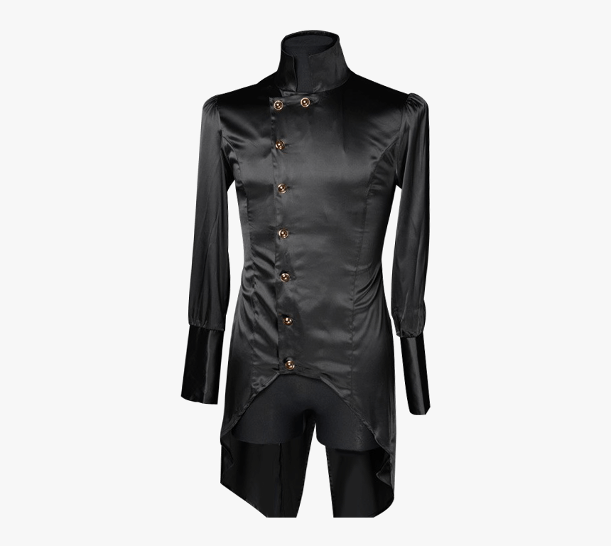 Gothic Black Satin Regal Tailcoat Shirt - Formal Wear, HD Png Download