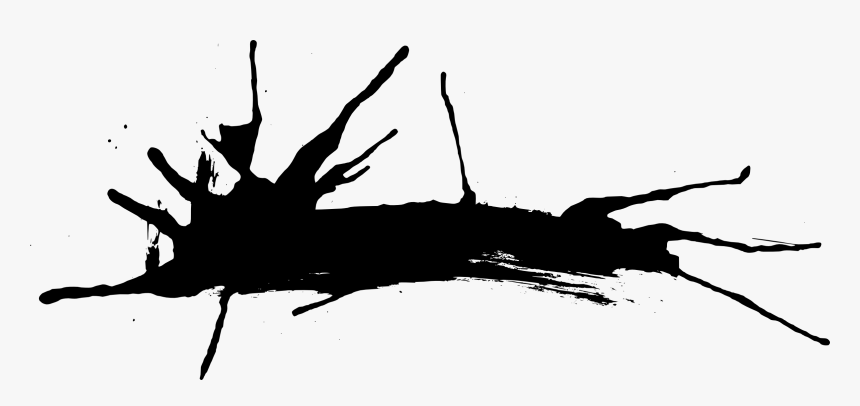 Grunge Banner Brush Stroke - Silhouette, HD Png Download