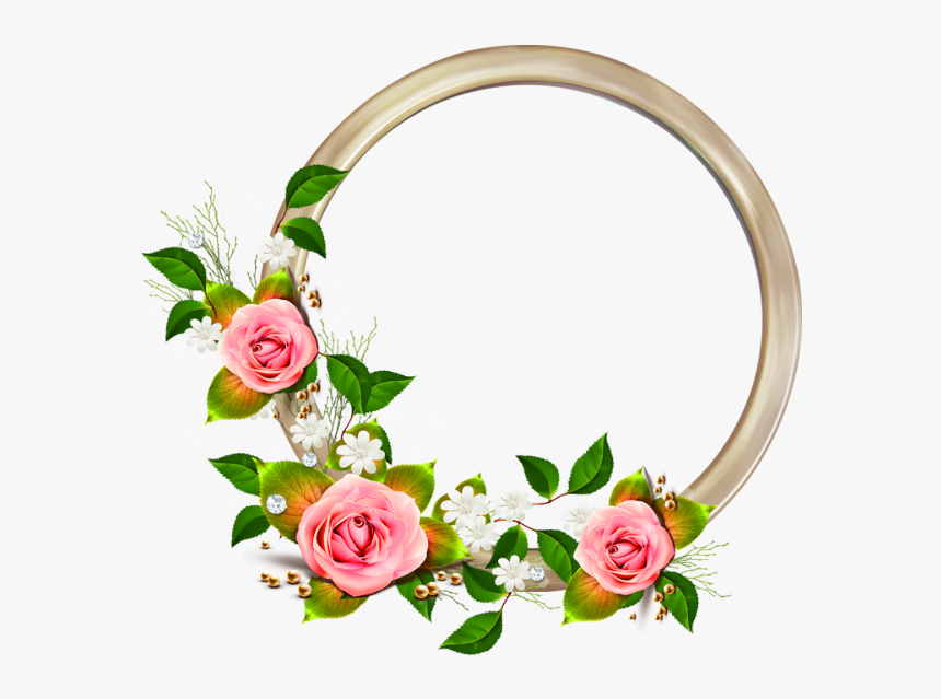 Rose Frame, Rose Clipart, Frame Clipart, Round Png - Transparent Flower Corner Png, Png Download
