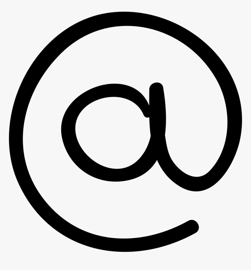 Arroba Hand Drawn Sign Of Email - Icons8 Email, HD Png Download