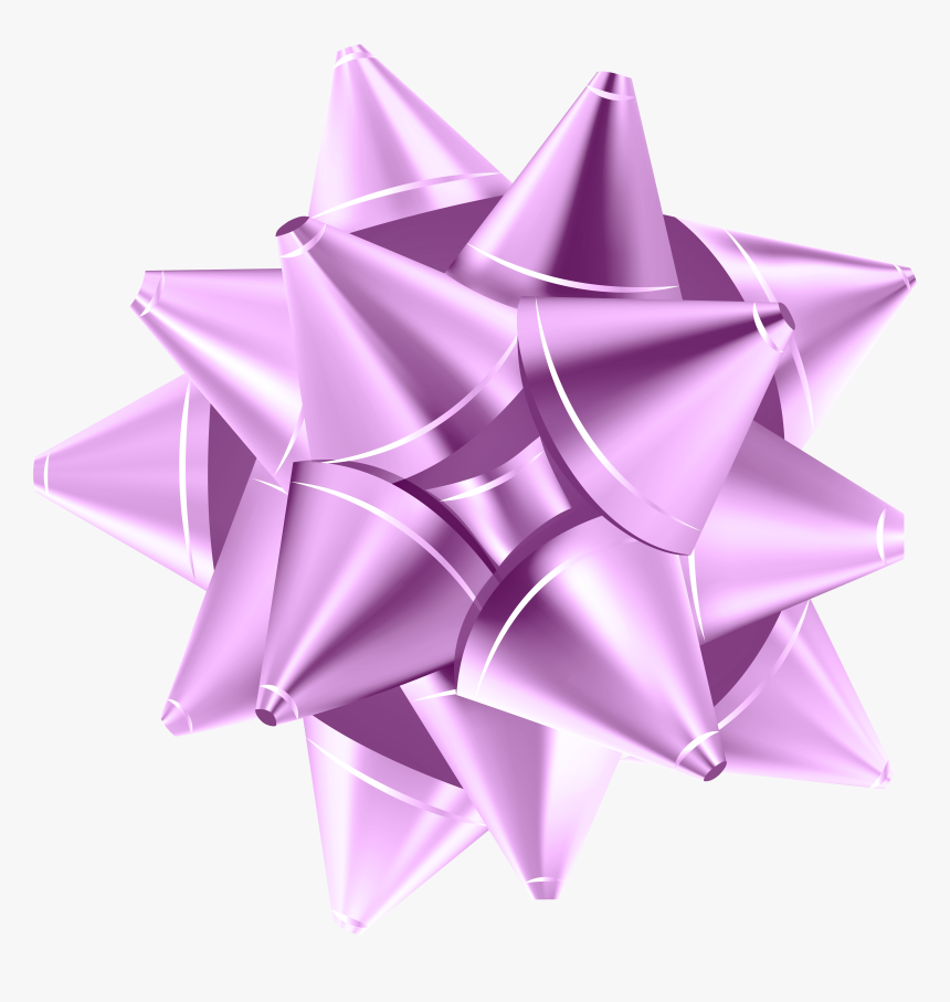 Decorative Gift Bow Violet Png Clip Art Image Transparent, Png Download