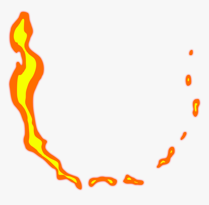 卡通手绘火焰流火火圈燃烧, HD Png Download