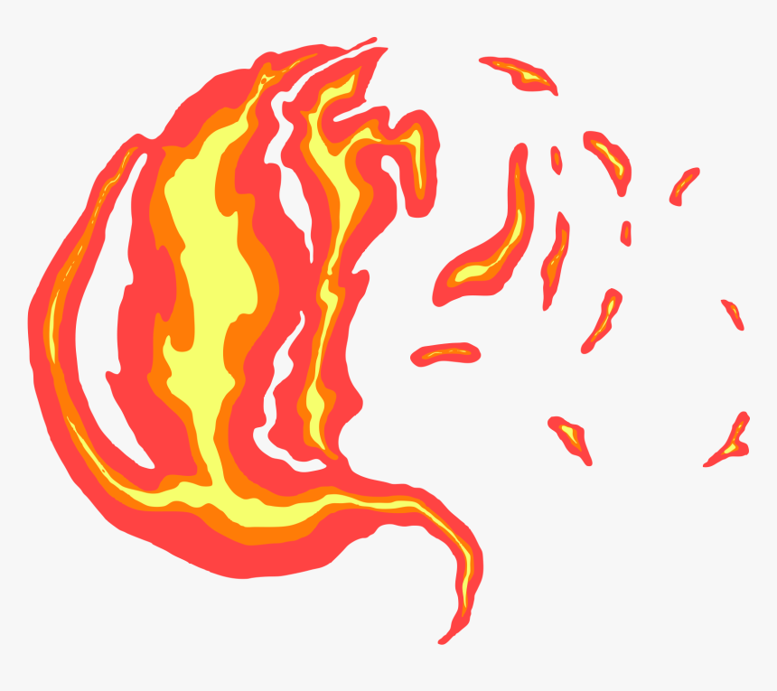 卡通手绘火焰火舌着火燃烧的火 - Illustration, HD Png Download