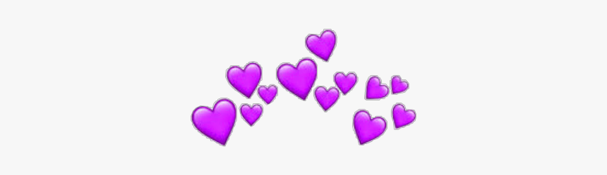 #purple #heart #crown #emoji #sticker #freetoedit - Transparent Red Heart Crown, HD Png Download