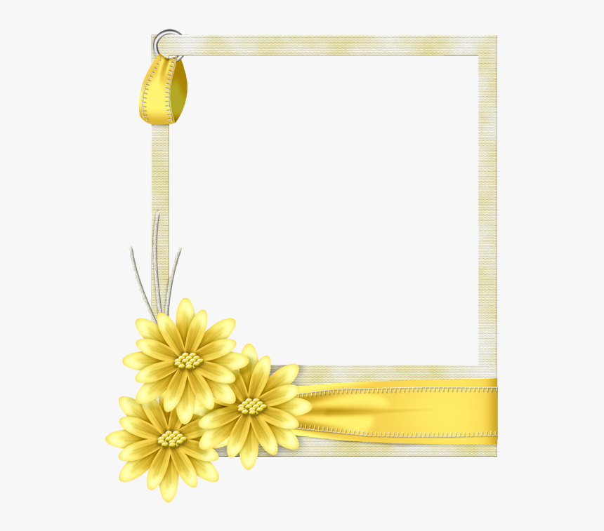 Polaroid Frame Flowers Png, Transparent Png