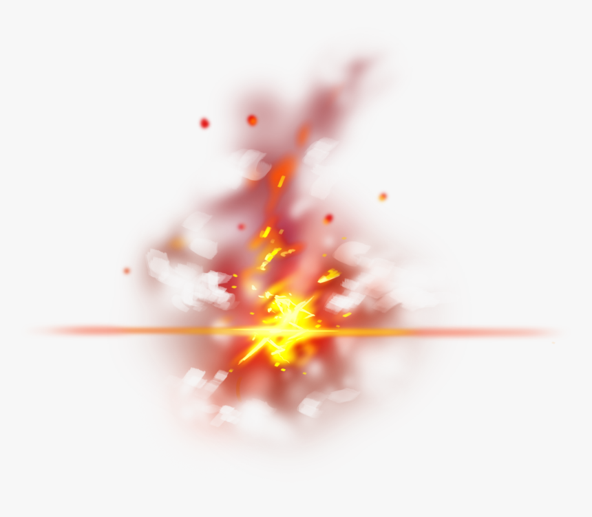 黄红色的爆炸火焰png图片 - Red Shine Png, Transparent Png
