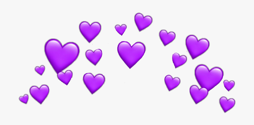 #hearts #heart #purple #snapchat #filter #crown #heartcrown - Blue Heart Emojis Transparent, HD Png Download