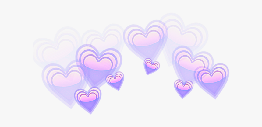 #heart #hearts #purple #heartcrown #crown #emojicrown - Heart Flower Crown Transparent, HD Png Download