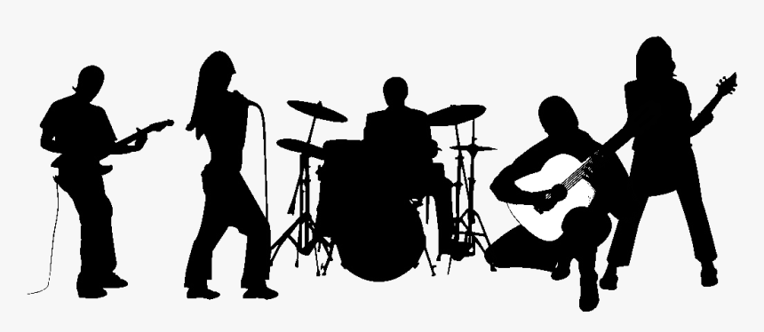 101 - Live Band Silhouette Png, Transparent Png