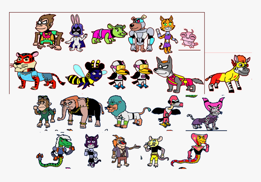 Teen Titans Go Selected Titanimals - Cartoon, HD Png Download
