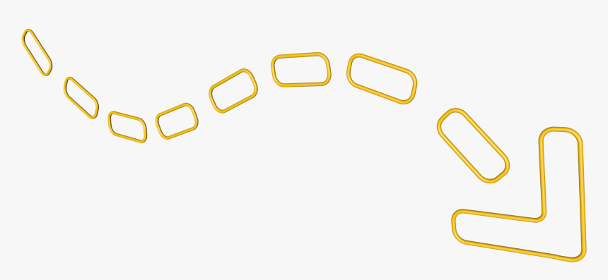 黄色虚线箭头png图片, Transparent Png