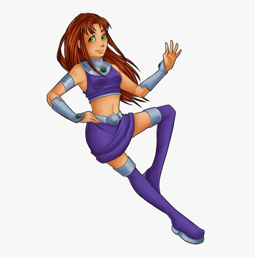 Graphic Black And White Stock Teen Titans By Kingscorner - Dc Starfire Teen Titans, HD Png Download