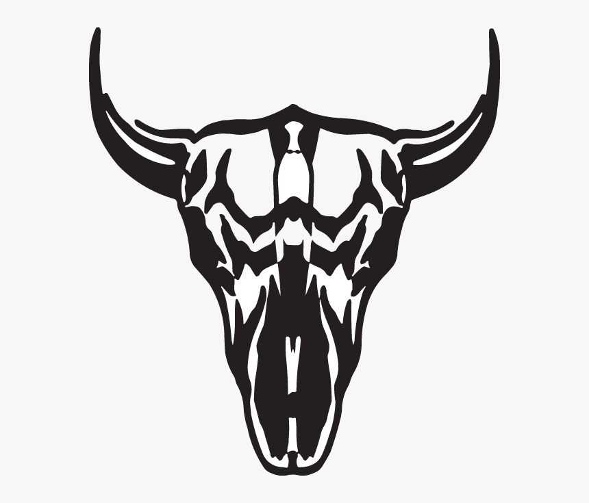 Black And White Buffalo Skull, HD Png Download
