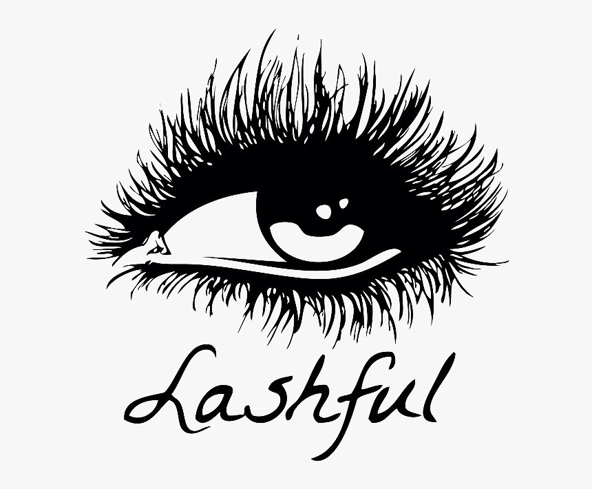 Lashful Eyelash Extensions - Eyelash Stencil, HD Png Download