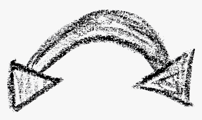 Crayon Black Arrow Transparent, HD Png Download