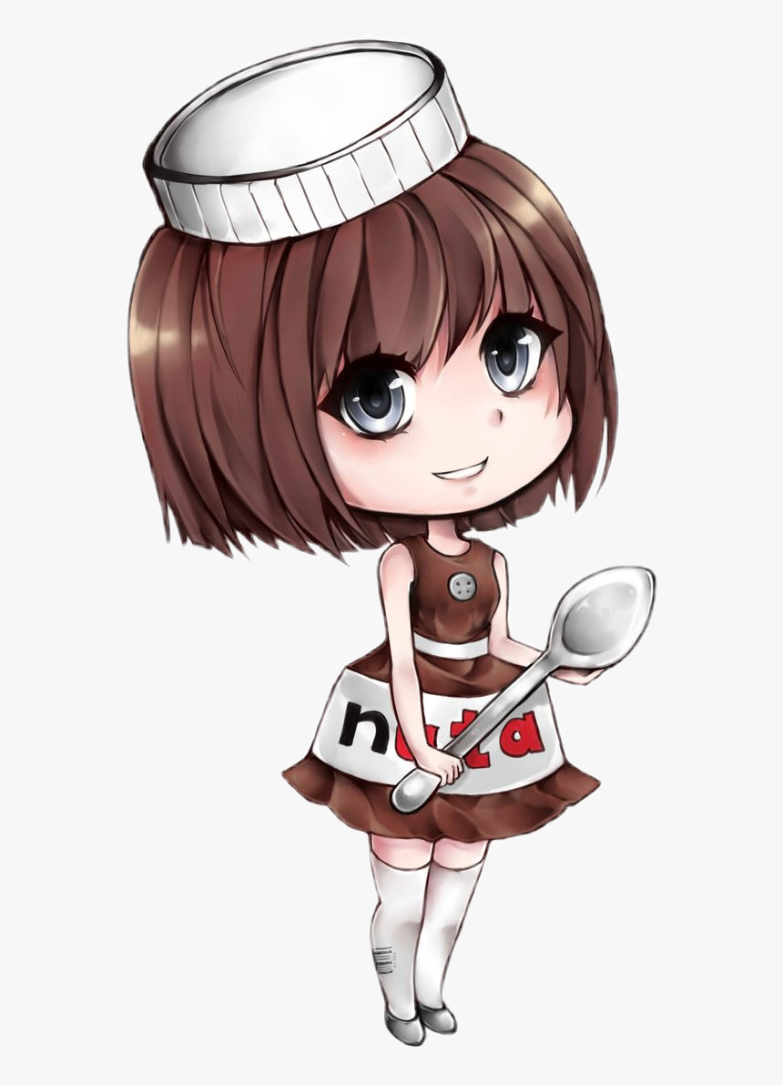 #nutella #girl #spoon - Nutella Girl, HD Png Download